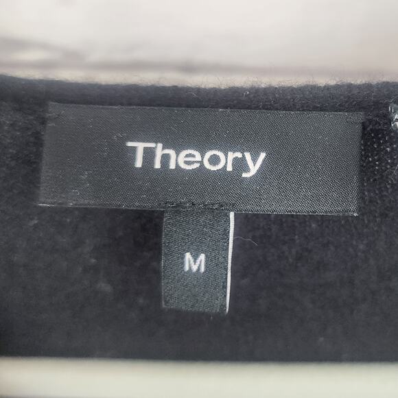 Theory Sweater Womens M 100% Cashmere Luxury warm cozycore corpcore soft - Picture 3 of 6
